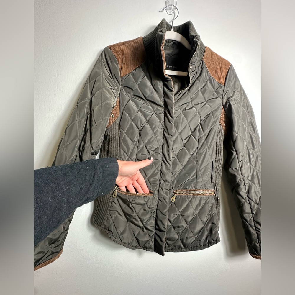 Zara Basic Quilted Country Style Jacket Size Small - Picture 8 of 14
